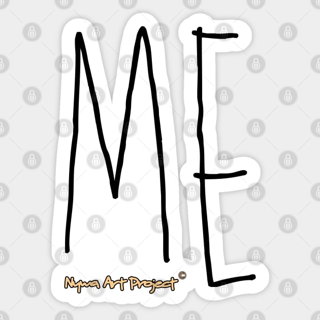 ME WHITE Sticker by NYWA-ART-PROJECT